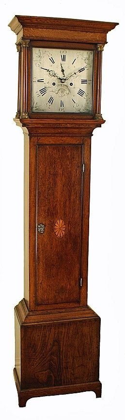 Antique Oak Grandfather Clock by Benjamin Cockings of Bridgewater