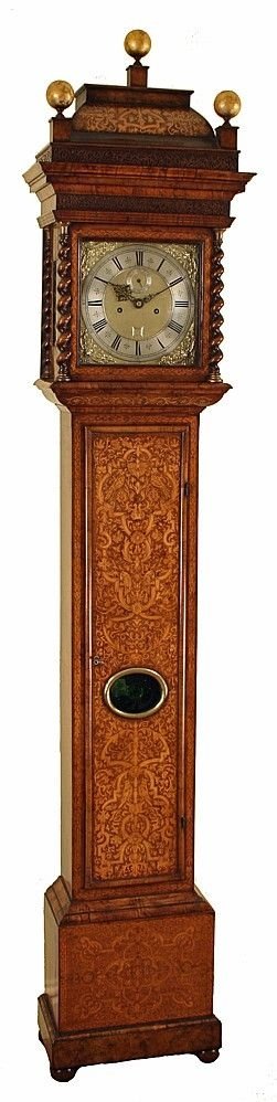 Marquetry Antique Grandfather Clock by John Farwell of London