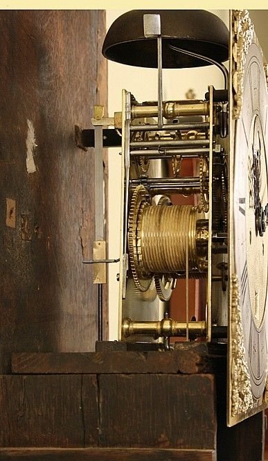 fig 1. Marquetry antique grandfather clock by John Farwell of London