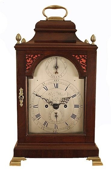 Mahogany Table Clock by Robert Wood of London

