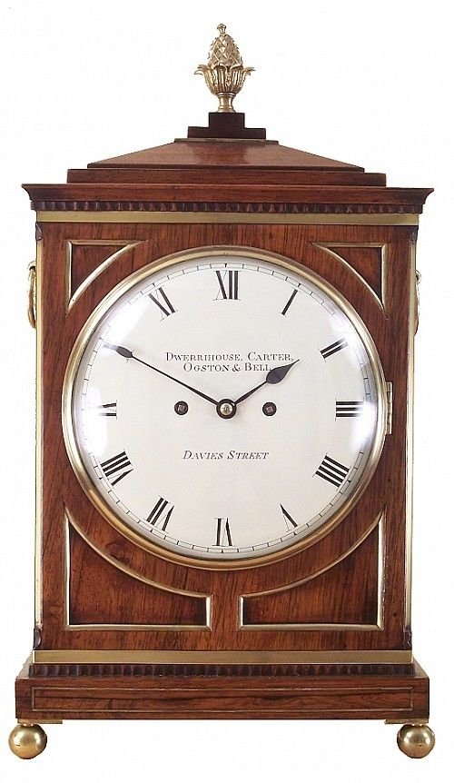 Mahogany Bracket Clock by Dwerrihouse, Carter, Ogston & Bell - London
