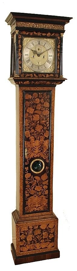 Marquetry and Walnut Antique Longcase/grandfather Clock by Isaac Penton of London