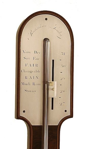 fig 1. Antique Stick Barometer by Richardson of London
