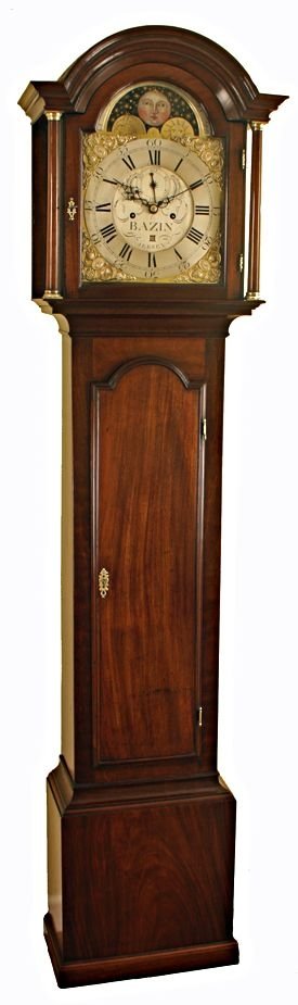 Moonphase Antique Longcase Clock by Bazin of Jersey

