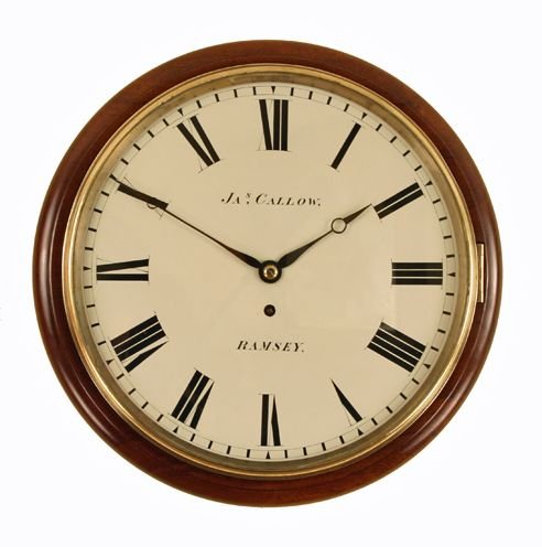 Antique Dial Clock by James Callow of Ramsey, Isle of Man