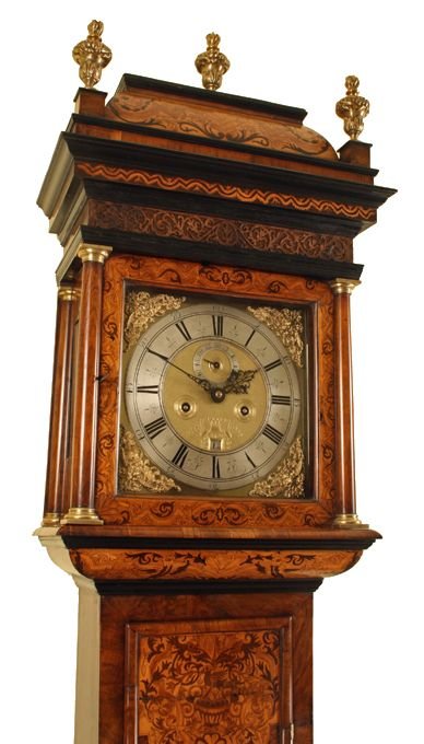 fig 1. Marquetry Longcase Clock - Edward Crouch of London