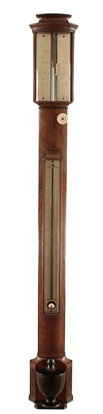 Bow Fronted Stick Barometer by Worthington & Allan of London
