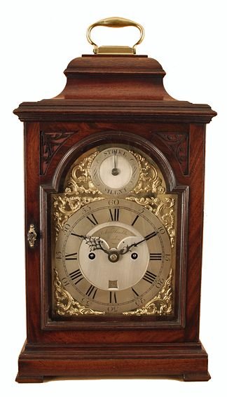 Verge Table Clock by Hanckles of London