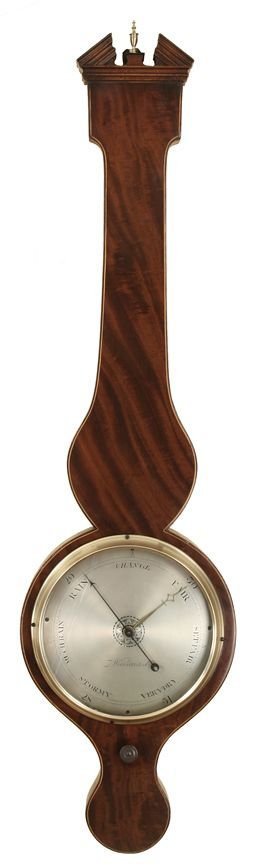 London Made Antique Wheel Barometer