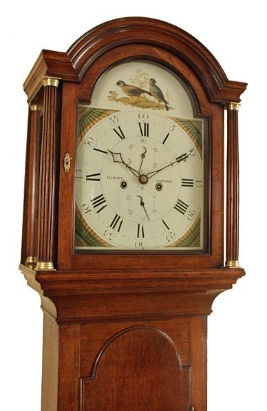 fig 1. Small Antique Grandfather Clock by Elliott of Ashford
