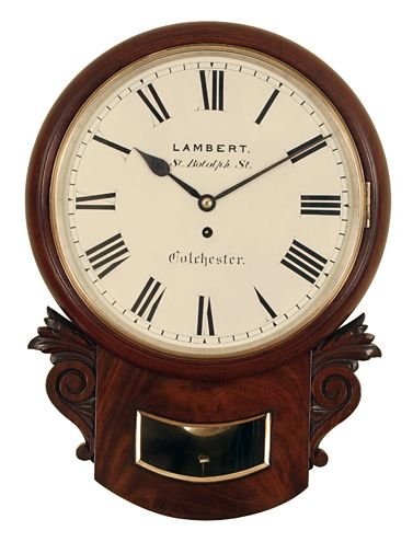 Antique Wall Clock by Lambert of Colchester