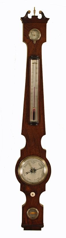 Rosewood Wheel Barometer by Huggins of Colchester.