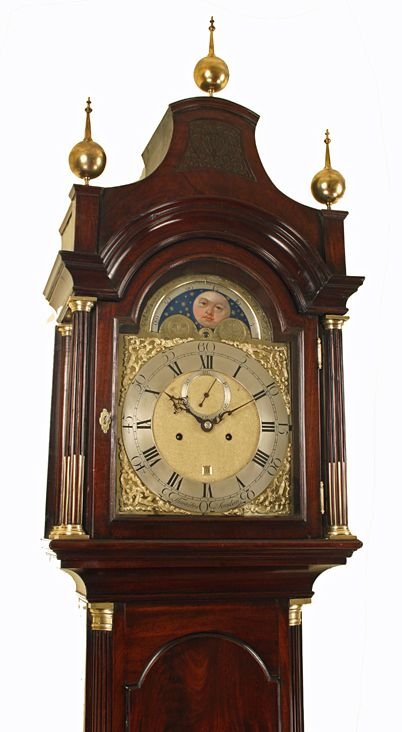 fig 1. Moonphase London Longcase Clock by Aynsworth Thwaites