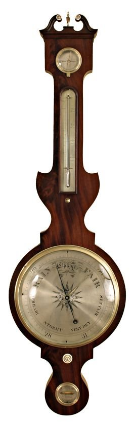 Mahogany Wheel Barometer by Butti of Taunton