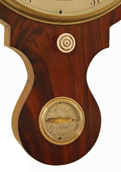 fig 1. Mahogany Wheel Barometer by Butti of Taunton