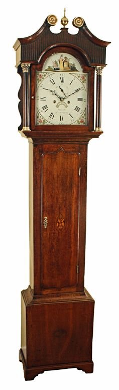 Oak Longcase Clock by Pinnell of Malmesbury