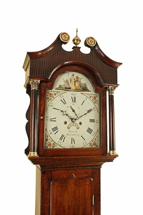 fig 1. Oak Longcase Clock by Pinnell of Malmesbury