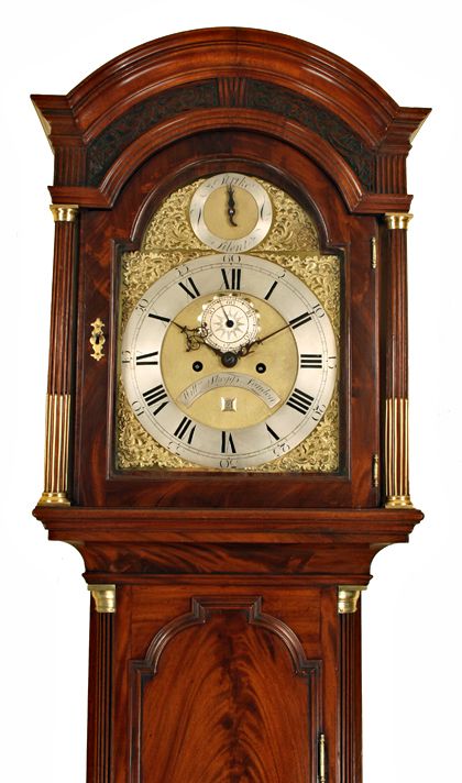 fig 1. Skeggs of London Mahogany Longcase Clock