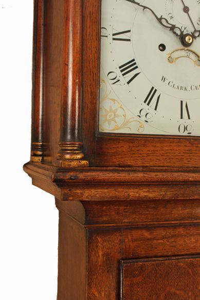 fig 2. Small Oak Longcase Clock by Clark of Cerne Abbas