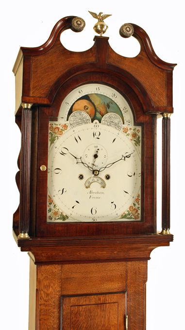 fig 1. West Country Oak Longcase Clock by Abraham of Frome