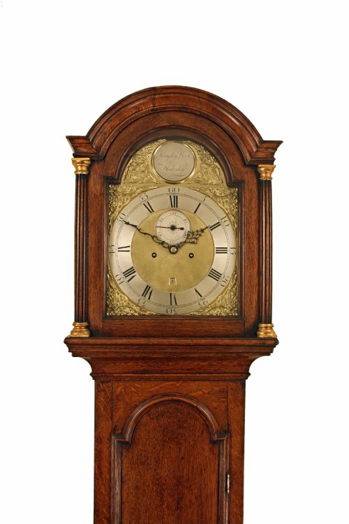 fig 1. Oak Longcase Clock by Humphrey Birch of Hoddesdon