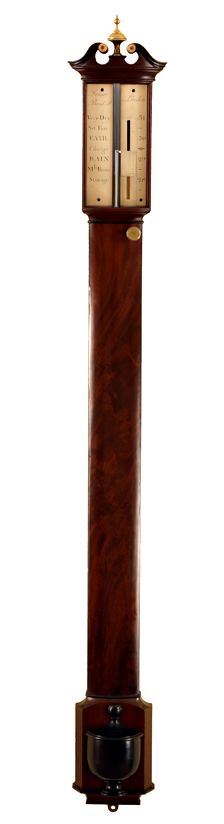 Bow Fronted Stick Barometer by Fraser of New Bond Street, London