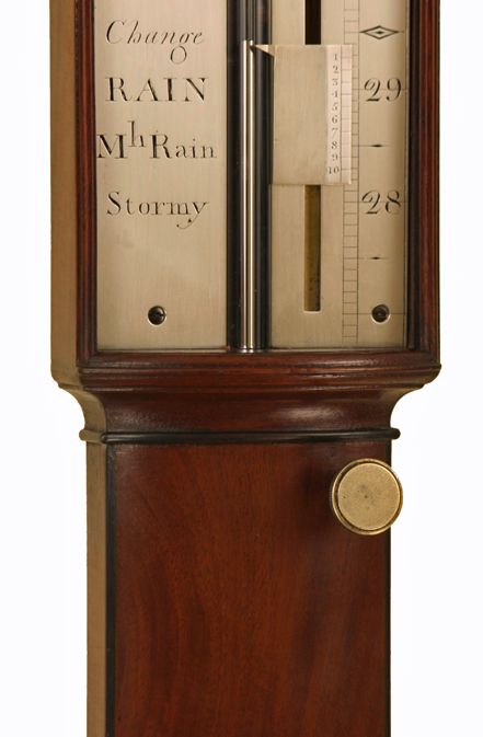 fig 1. Bow Fronted Stick Barometer by Fraser of New Bond Street, London