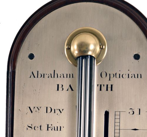 fig 1. Mahogany Stick Barometer by Jacob Abraham of Bath