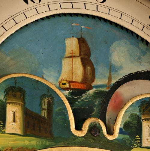 fig 1. Moonphase longcase clock by Hancock of Midsomer Norton
