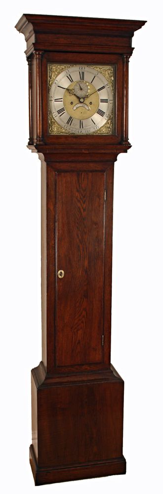 Oak Grandfather Clock by Glover of Worcester