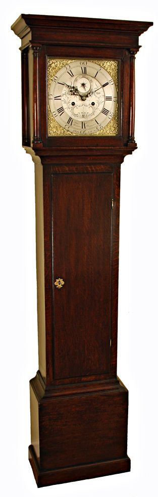 Small Oak Longcase Clock by Phippard of Poole