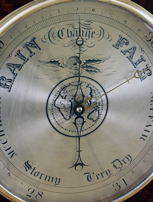 RARE CLOCKBAROMETER BY RUSSELL OF LIVERPOOL - ADDITIONAL PHOTO 2
