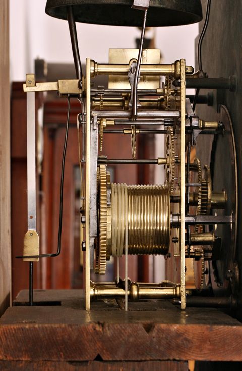 fig 1. Mahogany Longcase Clock by Upjohn of Exeter