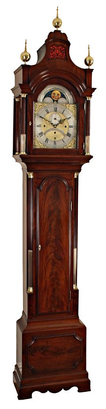 Rare Antique Longcase Clock with Moonphase & Quarter Striking  Movement by Barber of Stratford, London