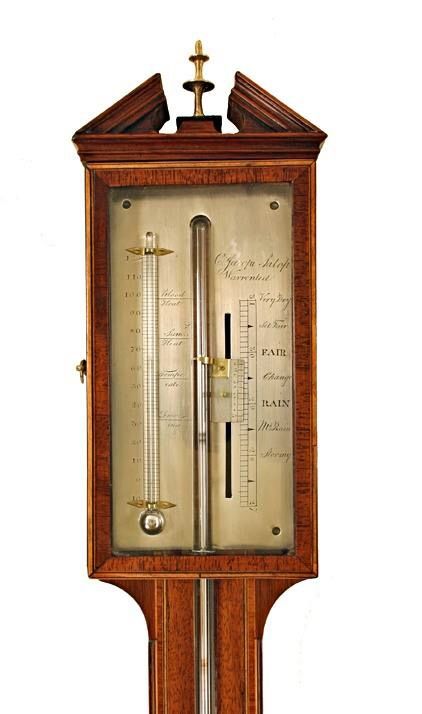 fig 1. Mahogany Stick barometer by Jacopi Salop