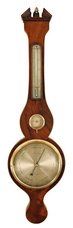 Mahogany Wheel Barometer by Baserga of Preston