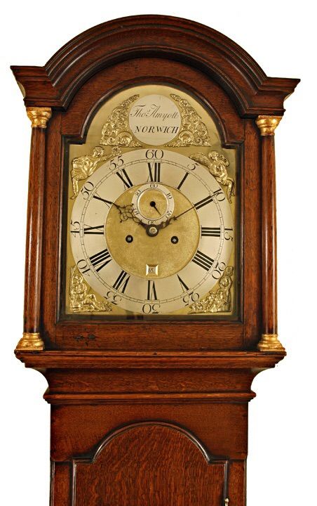 fig 1. Norwich longcase clock by Amyott