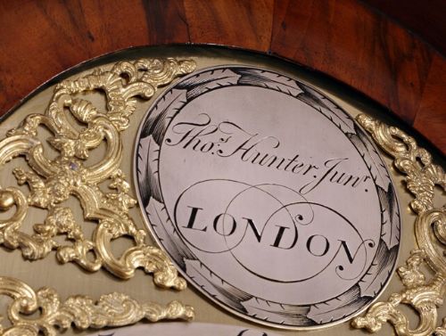 fig 1. Walnut Grandfather/Longcase Clock by Thomas Hunter of London