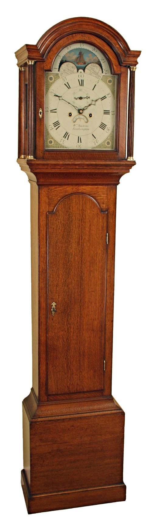 Moonphase Longcase Clock by Sawkins of Southampton