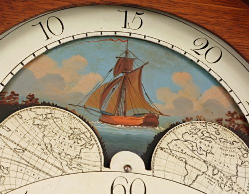 fig 1. Moonphase longcase clock by Sawkins of Southampton