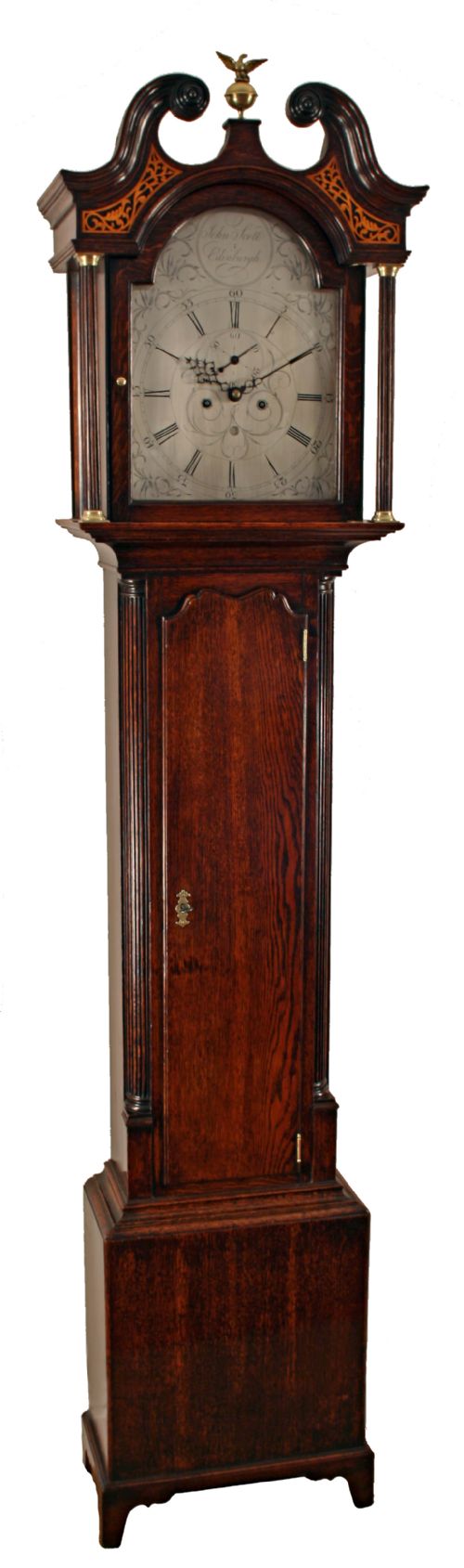 Oak Longcase Clock by Scott of Edinburgh