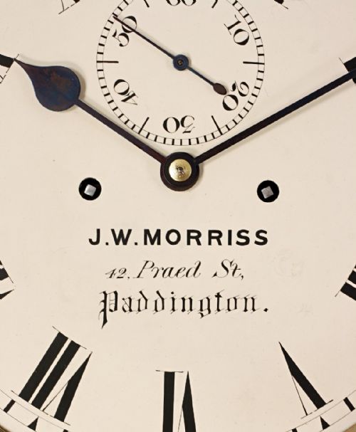 fig 1. Regulator style Longcase Clock by Morriss of Paddington
