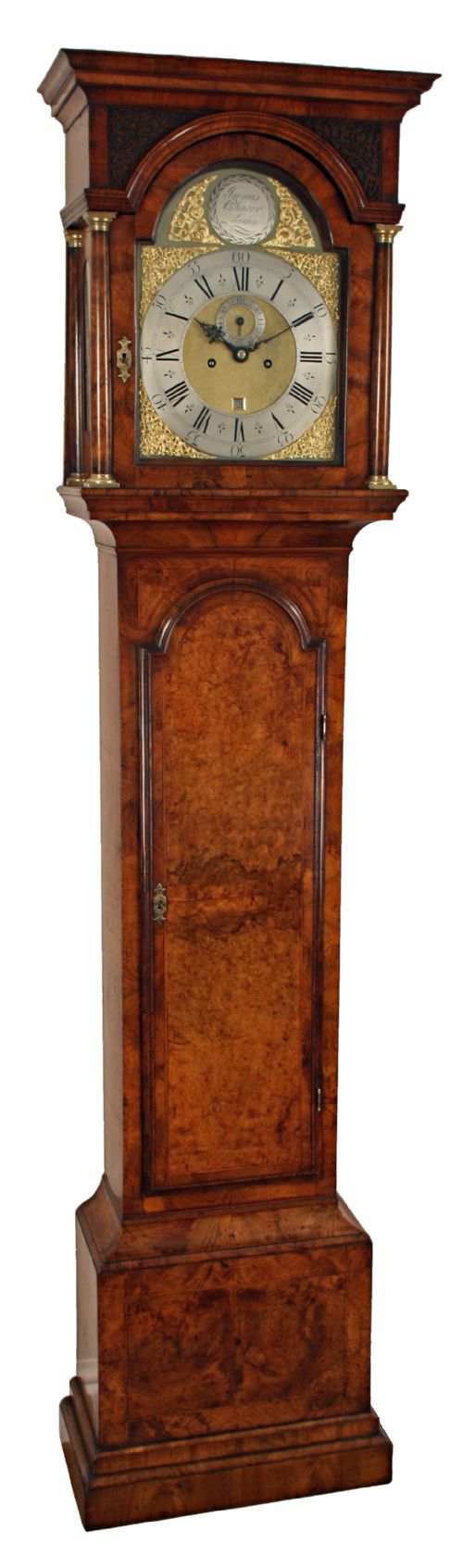 Walnut Longcase Clock by Chater of London