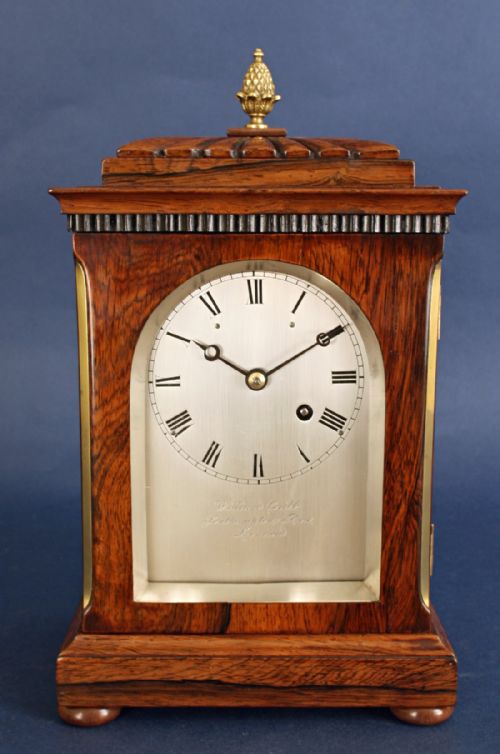 Small Rosewood Mantel Clock by Cribb of London