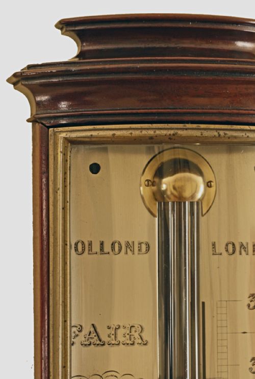 fig 1. Bow Fronted Stick Barometer by Dollond of London