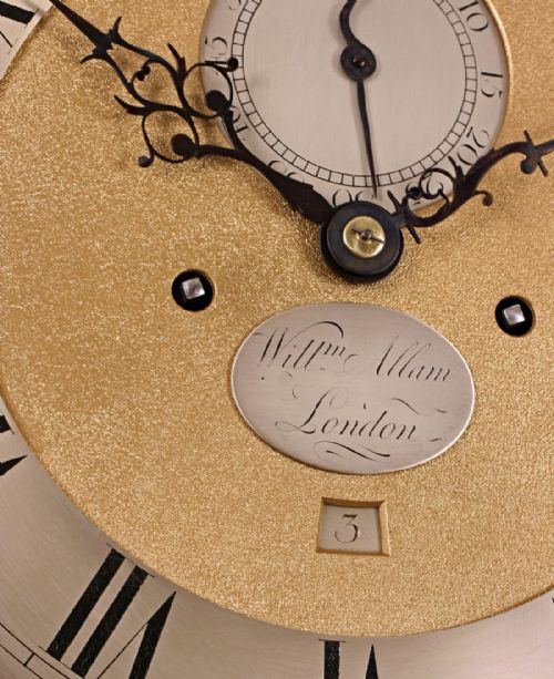 fig 1. A Fine Longcase Clock by Willam Allam of London