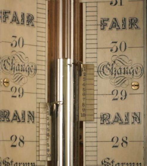 fig 1. Rare Oak Stick Barometer by Adie & Sons of Edinburgh