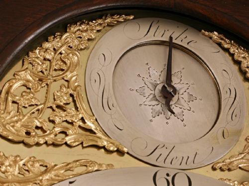fig 1. A fine oak longcase clock by Johnson of Halesworth