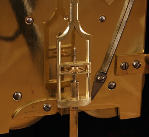 fig 1. Mahogany chamfer top bracket clock by Tooke of Lynn