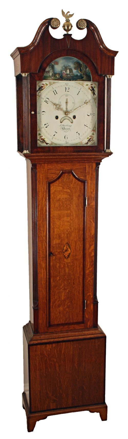 Rare Rocking Ship Automata Longcase Clock by Peatling of Boston